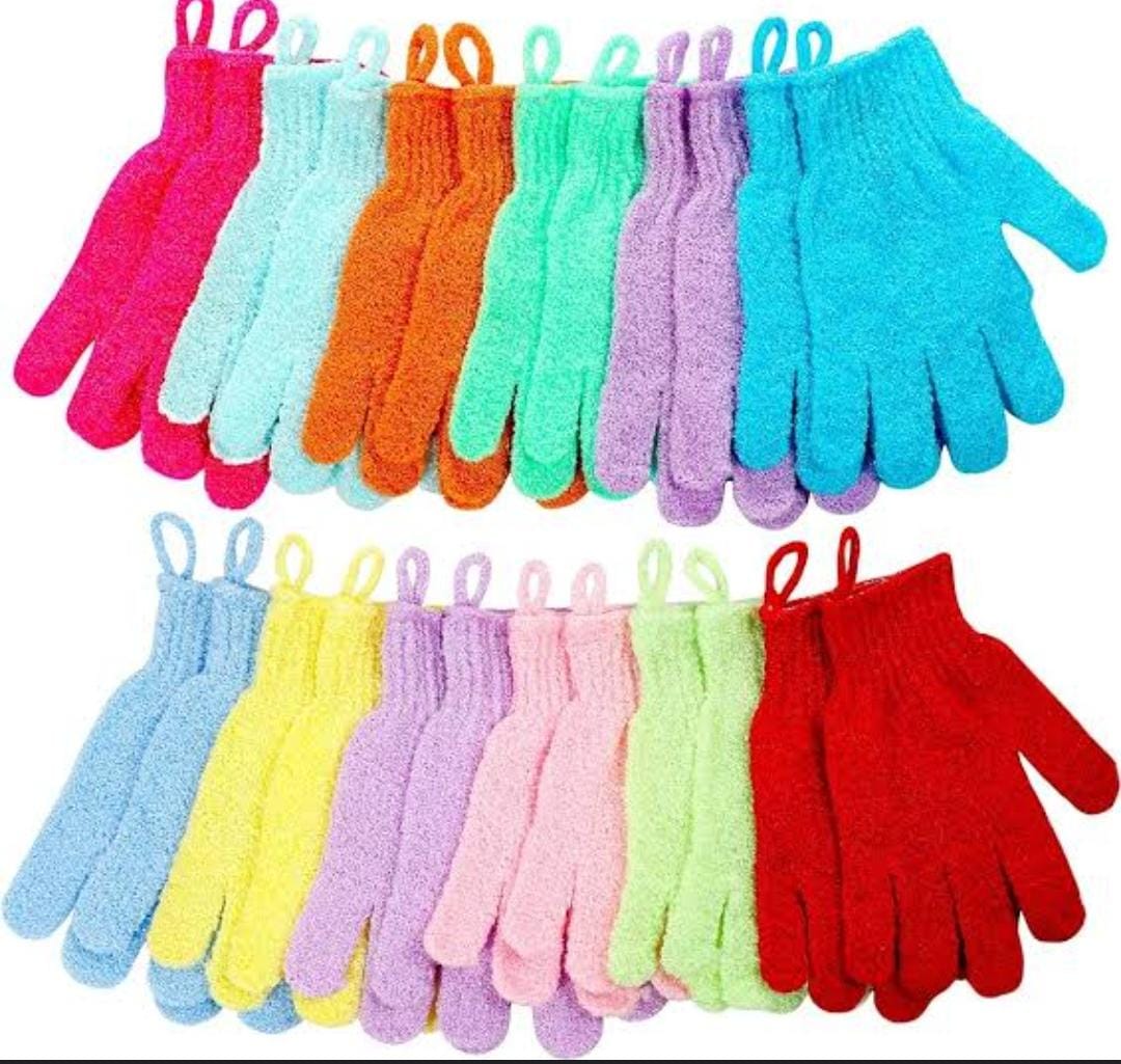 TEXTURED EXFOLIATING SHOWER GLOVE EXFOLIATING GLOVES FOR SHOWER, BODY EXFOLIATOR GLOVE WITH HANGING LOOP, SCRUB EXFOLIATE GLOVE MITT BATH FACE SPA HAND SCRUBBER WASH DEEP SCRUBBING DEAD SKIN FOR WOMEN