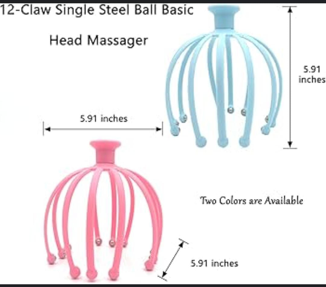 12 claws single steel ball head massager Scalp Massage Tool Steel Ball Head Massage Claw Acupoints Soothe Brain