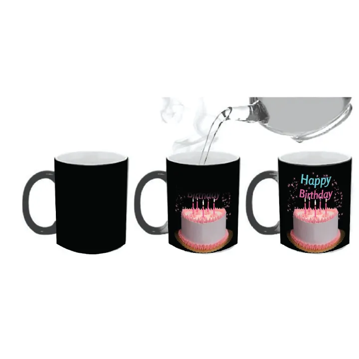 Enchanted Elixirs: The Magic Mug Experience| Happy Birthday COLOR CHANGING MAGIC MUG/ MAGIC CUP - Gift the people you treasure with this comouflaging magic mug/ cup