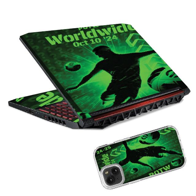 LAPTOP SKIN WRAP/COVER/STICKER Because Boring Is Not an Option! For sizes 11" to 15.6" (POTW, KONAMI, E-FOOTBALL)