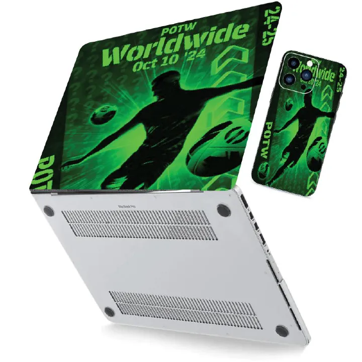 LAPTOP SKIN WRAP/COVER/STICKER Because Boring Is Not an Option! For sizes 11" to 15.6" (POTW, KONAMI, E-FOOTBALL)