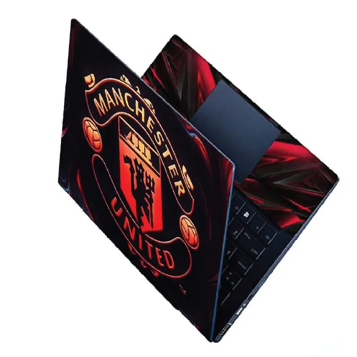 Monochrome Aesthetic: Manchester United Laptop Skin/Sticker/Cover | Modern Designs for a Stylish Tech Look. Fits laptop sizes from 11'' to 15.6 Inches