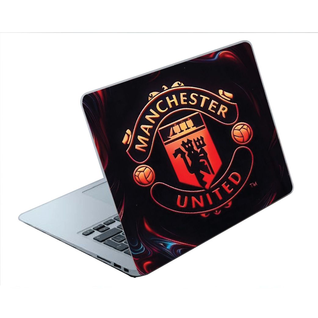 Monochrome Aesthetic: Manchester United Laptop Skin/Sticker/Cover | Modern Designs for a Stylish Tech Look. Fits laptop sizes from 11'' to 15.6 Inches