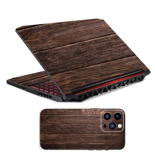 The Bard's Array of Decals| Laptop Skin Wrap/Stickers/Covers for sizes 11" to 15.6" (Inches)- Makes Your Laptop and/or Mobile Phone Have a Fancy Glamouring Look (Wood)
