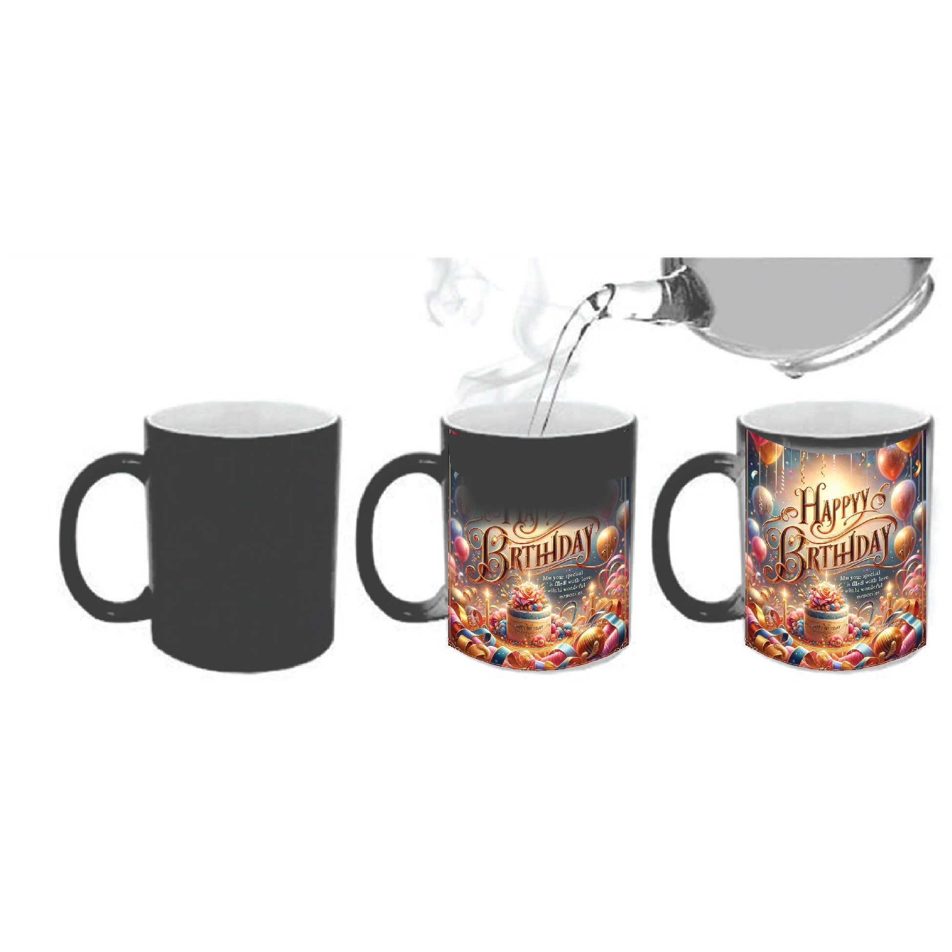 The Cup of Everlasting Hue| Happy Birthday COLOR CHANGING MAGIC MUG/ MAGIC CUP - Gift the people you treasure with this comouflaging magic mug/ cup