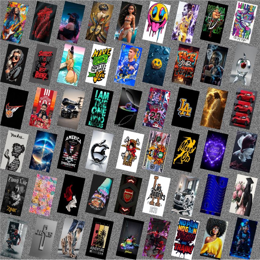 Sticker Mania with a Trendy Touch: Unique Wholesale Phone Stickers in Bulk!| Collections for Your Clientele| Fits 6.1'' to 6.7 inches.