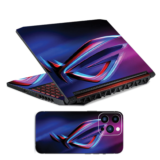 Ultra-Sleek Neon Logo Laptop Sticker — Glossy Matte Finish, Easy Peel, No Residue. Fits laptop sizes from 11'' to 15.6 Inches