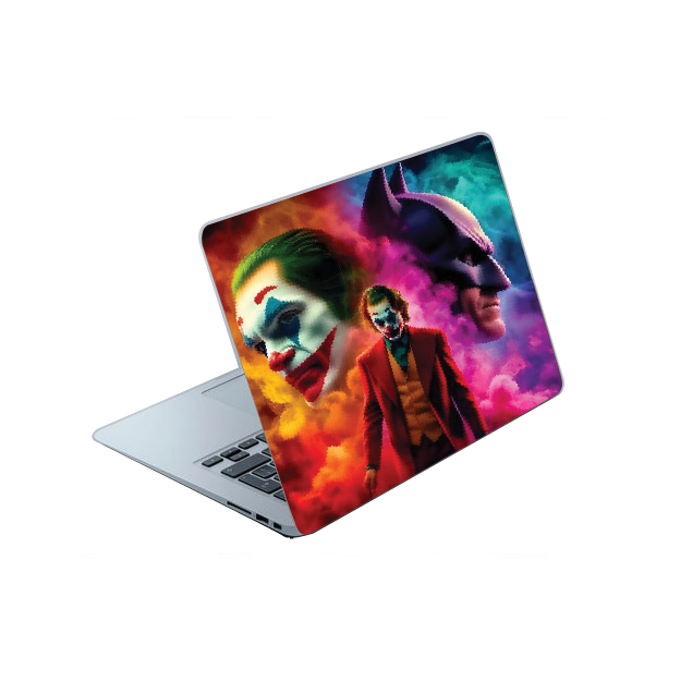 Gotham’s Glee on Gear: Joker & Batman Neon Laptop Sticker, High-Definition Vinyl. Fits laptop sizes from 11'' to 15.6 Inches| LAPTOP Sticker| Laptop COVER| Laptop Wrap| Laptop Skin.