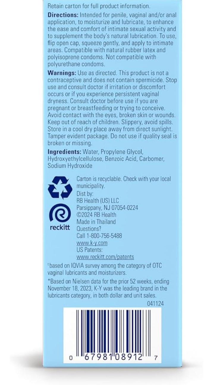 KY Jelly water-based Personal lubricant for better intimacy,113g view 3