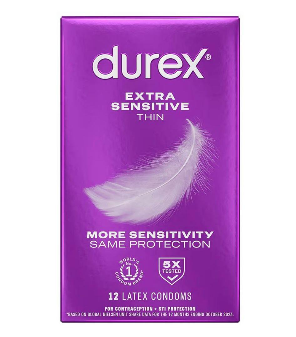 Durex Extra Sensitive Thin,12 Condoms