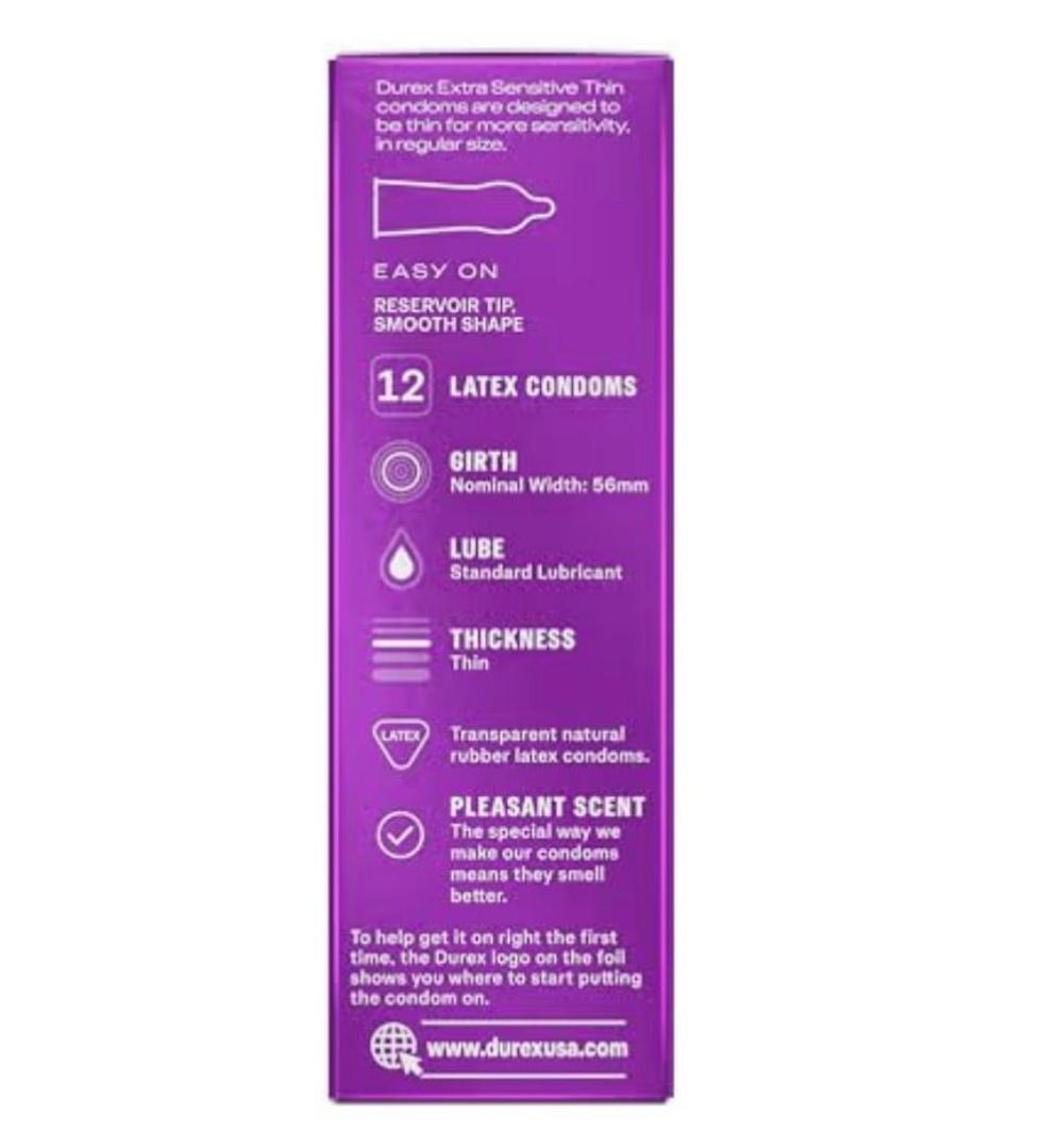 Durex Extra Sensitive Thin,12 Condoms view 2