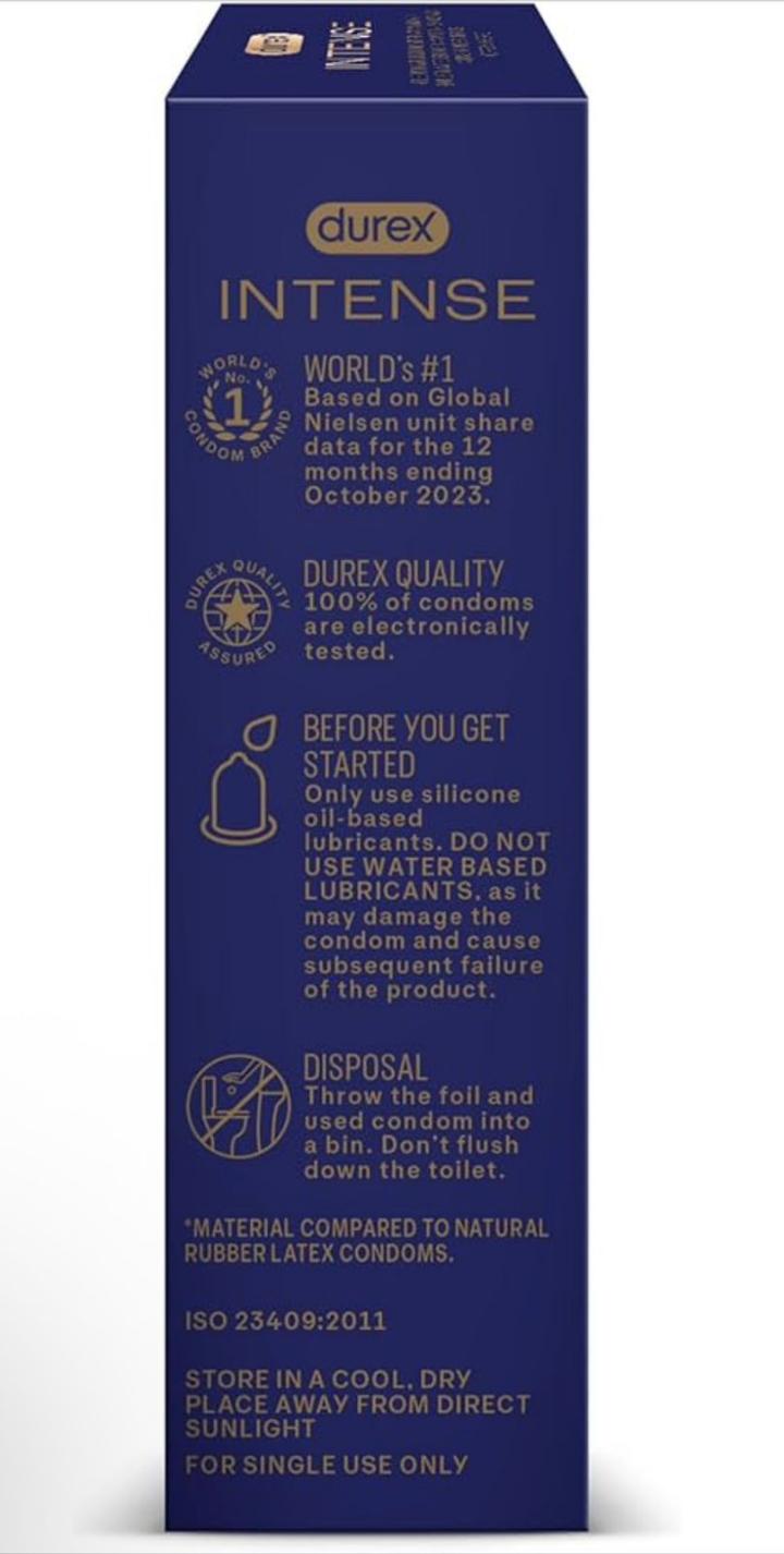 Durex, Intense ,premium NON Latex Condoms,10 pieces view 2