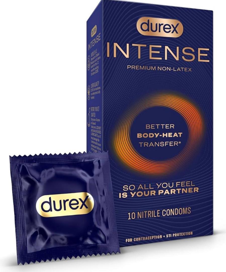 Durex, Intense ,premium NON Latex Condoms,10 pieces