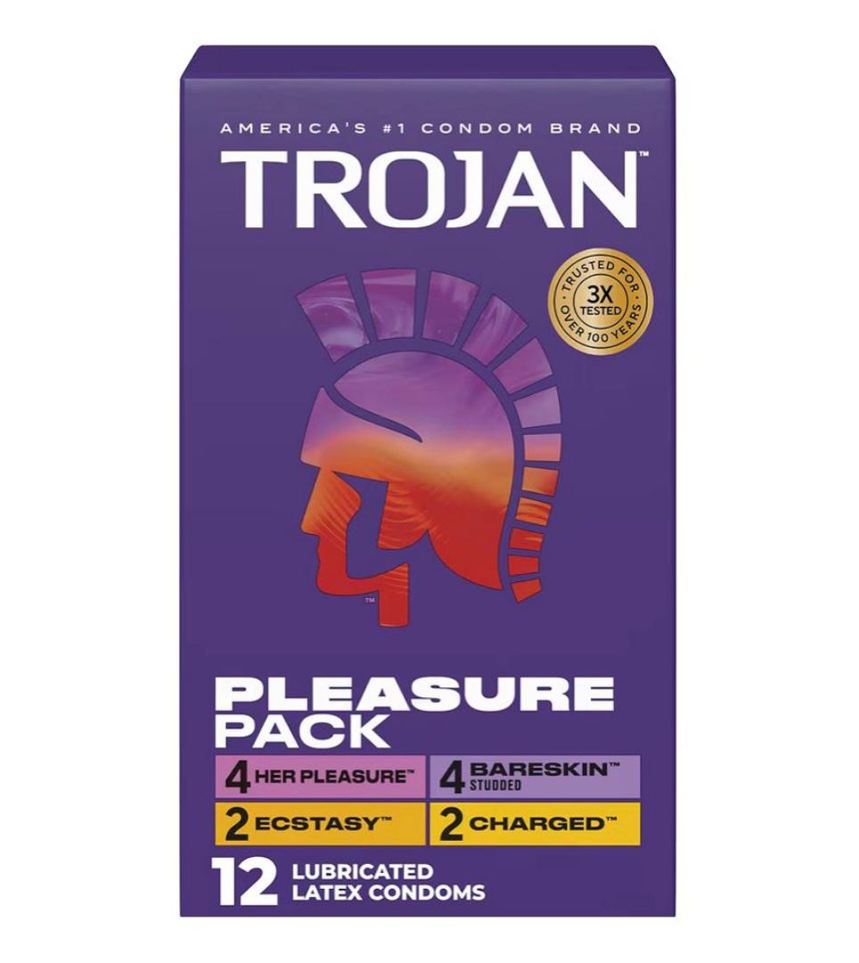 Trojan, pleasure pack, 12 Condoms,Made in USA