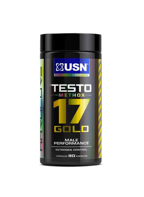 USN 17 Testo Methox Gold 80's accelerates lean muscle gains and strength, and boosts creatine levels.
