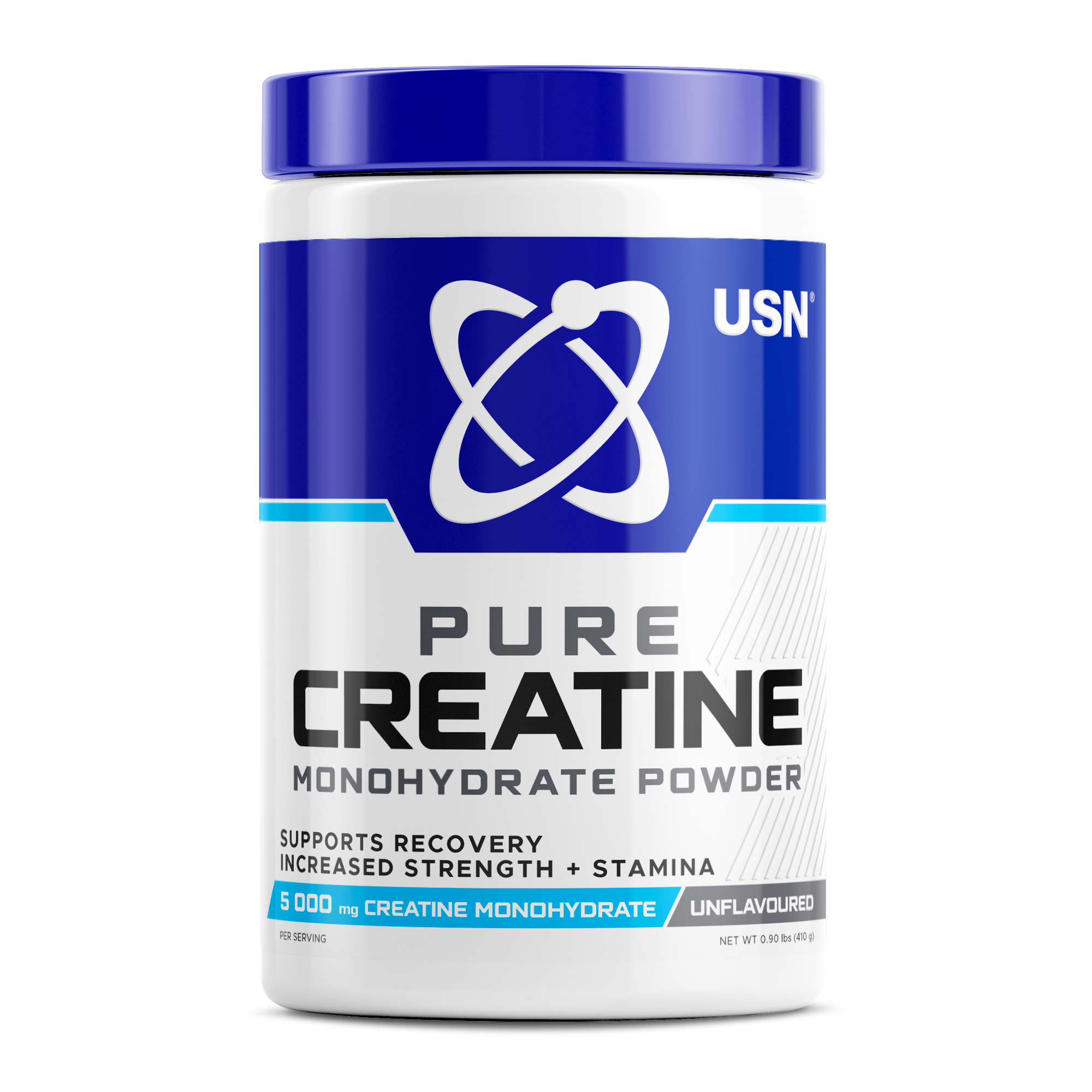 USN Pure Creatine Monohydrate It boosts muscle growth, speeds recovery, and enhances performance.