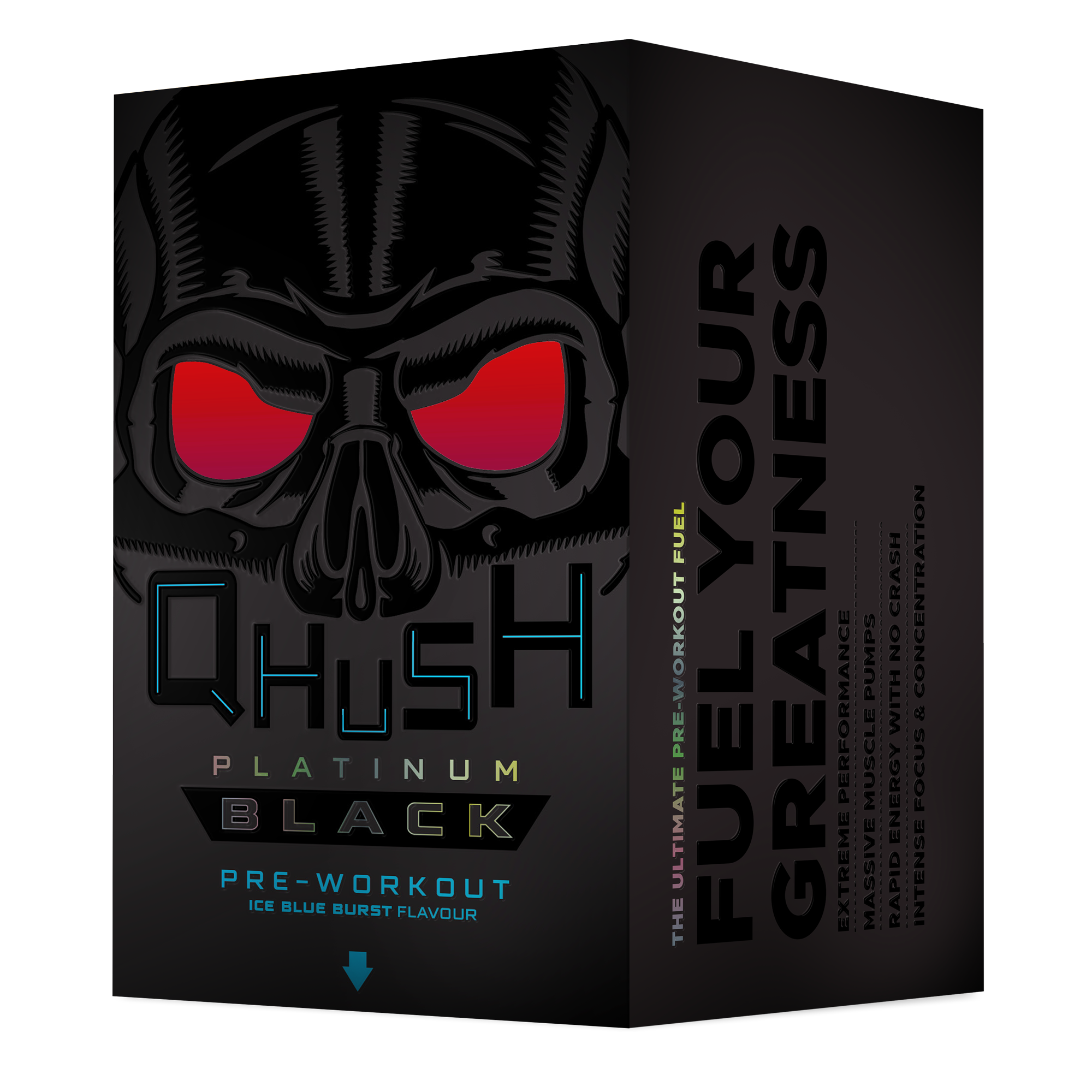 USN Qhush Platinum Black powers your mind and body with extreme muscle performance and massive pumps.