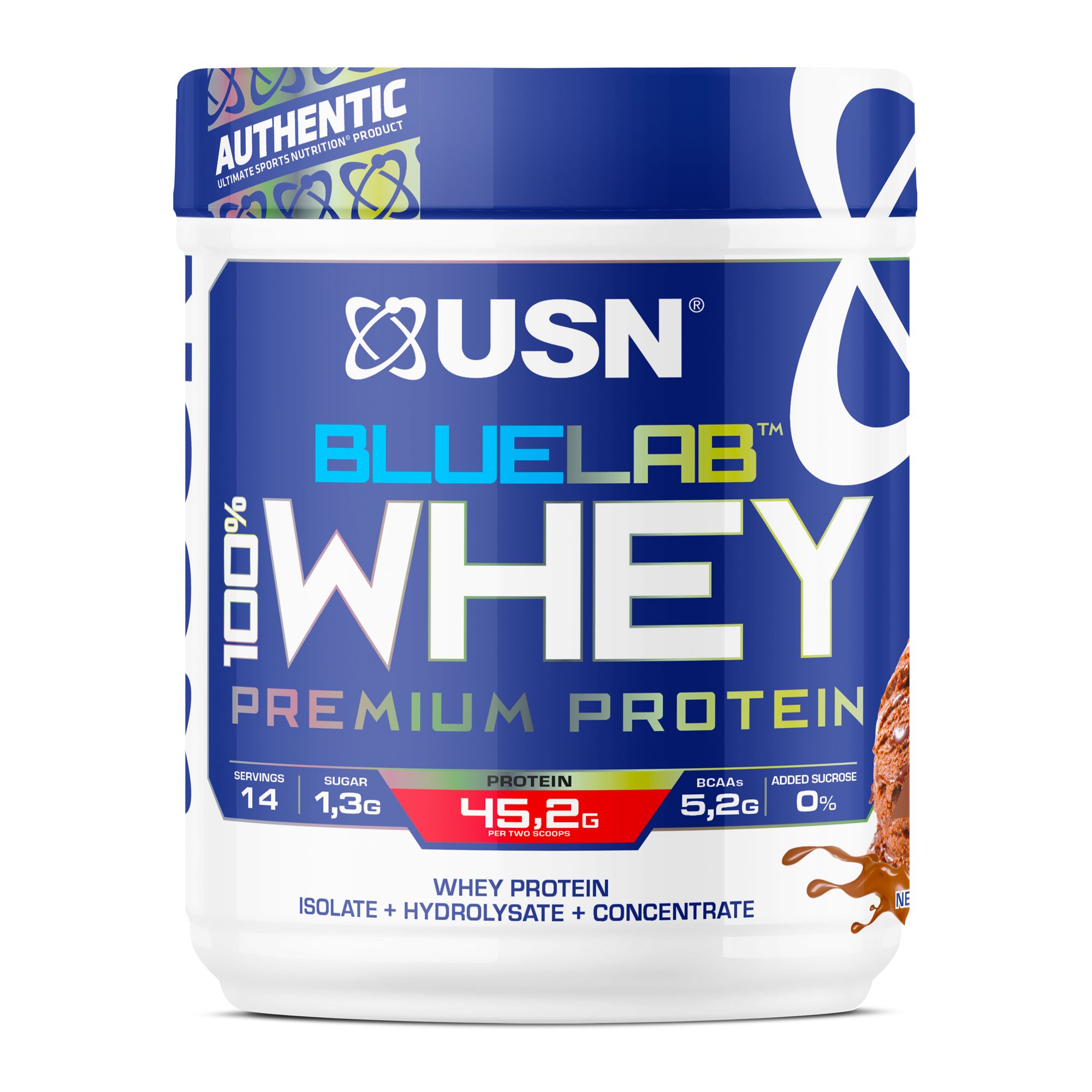 BlueLab® 100% Whey Protein. An ultra-premium blend of whey protein isolate, concentrate, and hydrolysate.