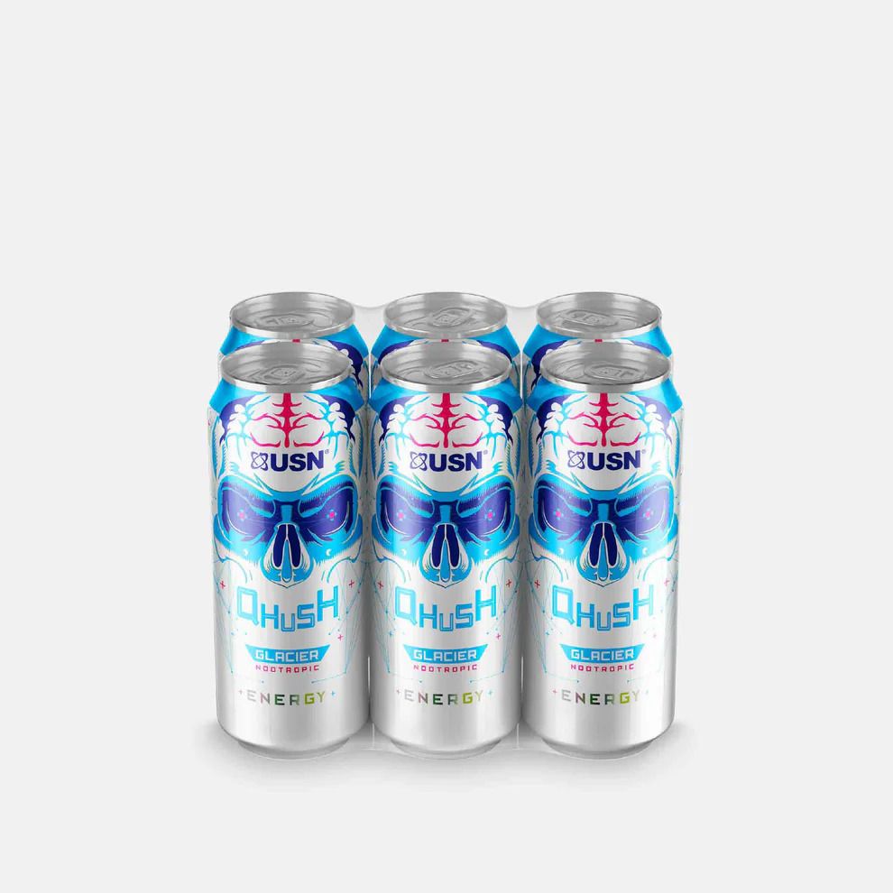 USN QHUSH ENERGY SPIKE-GLACIER NOOTROPIC 500ML X 6 Pcs