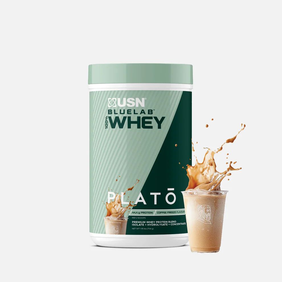 Plato BlueLab 100% Whey Protein Coffee Freezo-Premium Muscle Building & Recovery Supplement-Lactose-Friendly
