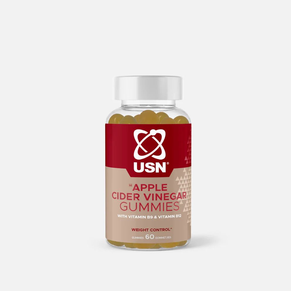USN Apple Cider Vinegar Gummies with B12 & Folic Acid – 60 Gummies for Energy, Digestion & Immune Support