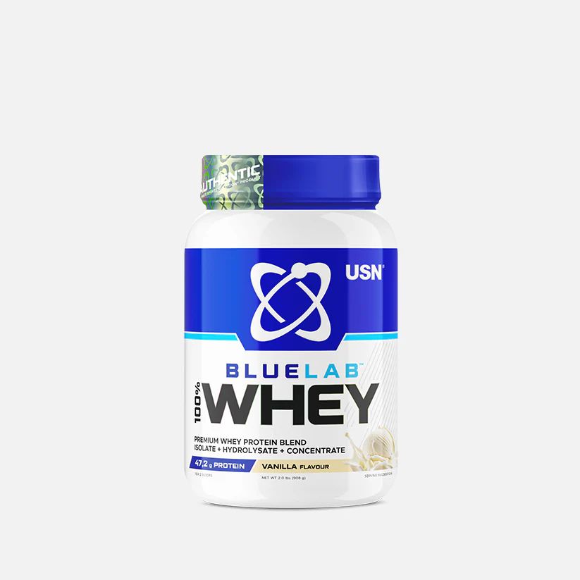 BlueLab® 100% Whey Protein. An ultra-premium blend of whey protein isolate, concentrate, and hydrolysate.