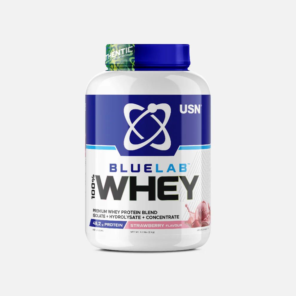 BlueLab® 100% Whey Protein. An ultra-premium blend of whey protein isolate, concentrate, and hydrolysate.