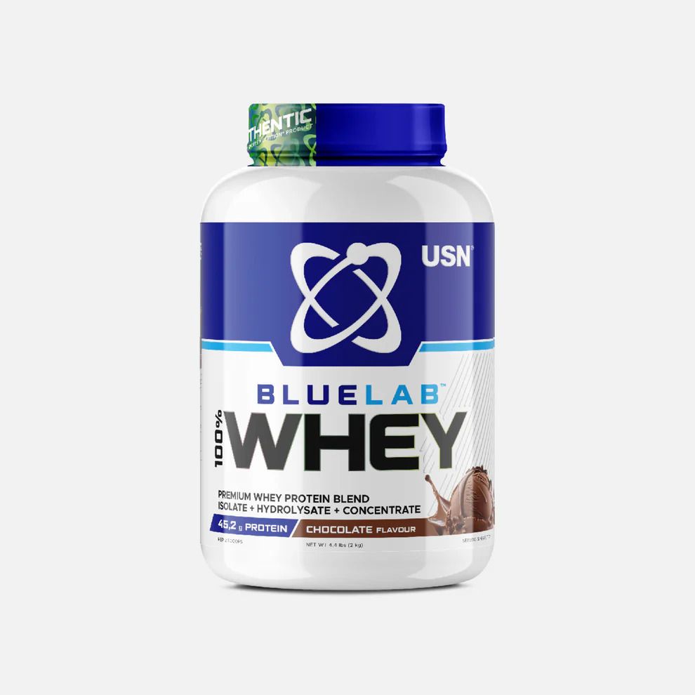 BlueLab® 100% Whey Protein. An ultra-premium blend of whey protein isolate, concentrate, and hydrolysate.
