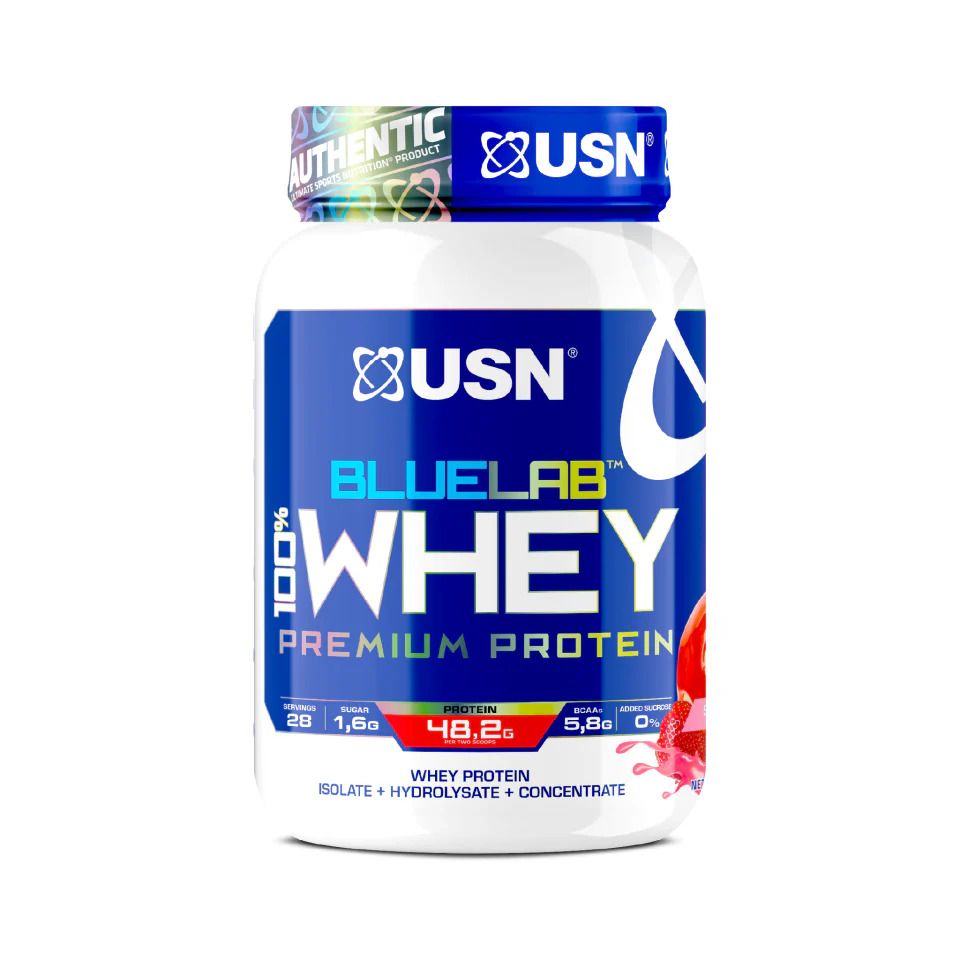 BlueLab® 100% Whey Protein. An ultra-premium blend of whey protein isolate, concentrate, and hydrolysate.