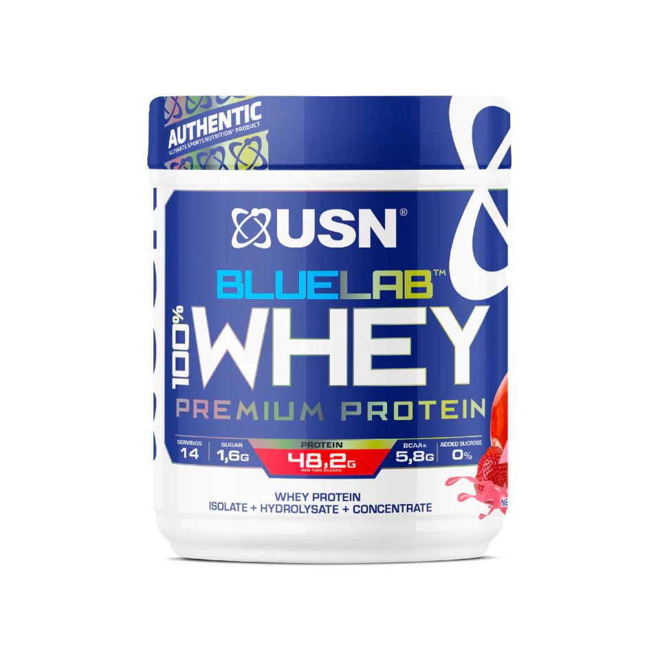 BlueLab® 100% Whey Protein. An ultra-premium blend of whey protein isolate, concentrate, and hydrolysate.