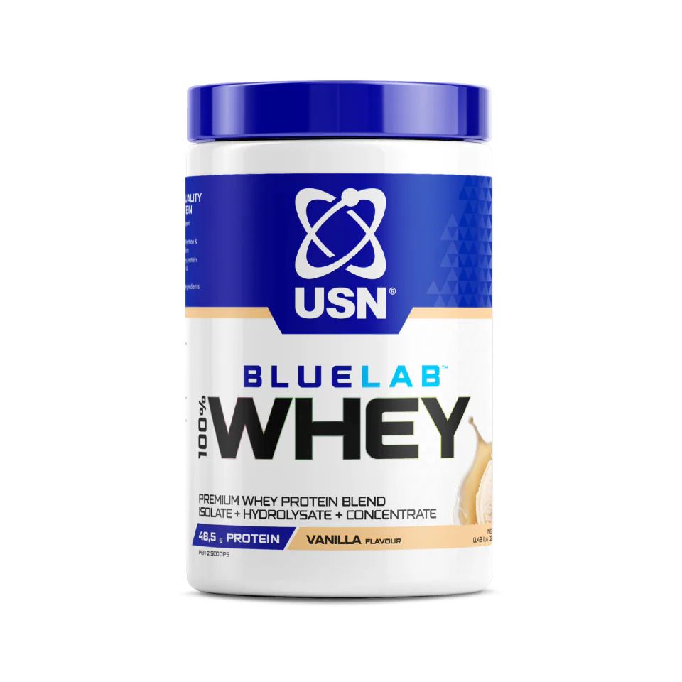 BlueLab® 100% Whey Protein. An ultra-premium blend of whey protein isolate, concentrate, and hydrolysate.