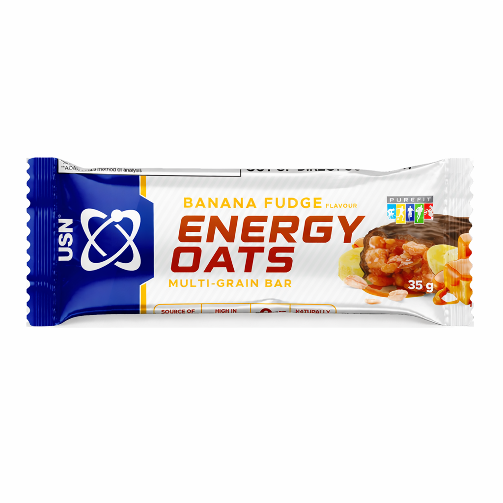USN Energy Oats Multi-grain Bars 35g x 20 Bars – High Fiber, Low-Fat Energy Snack
