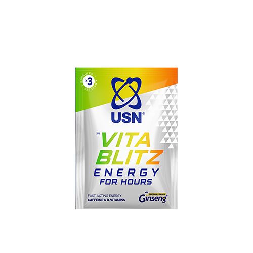 USN Vitablitz Energy & Focus Capsules-Fast-Acting Energy, Ginseng + Caffeine (3 Capsules x 40 Sachets)