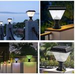 Solar Light 10 Watt RGB Remote Control Waterproof Outdoor Solar Pillar Wall Gate Post
