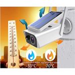 Solar Security Camera With PIR Motion Sensor, Two Way Audio Wireless Wifi CCTV