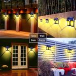 4 PCS Solar Light 3 Lighting Modes Solar Wall Light with Motion Sensor, Bright Tungsten Bulb LED Solar Powered Induction Wall Lamp for Deck, Fence, Garage, Auto On/Off (4 Pack)