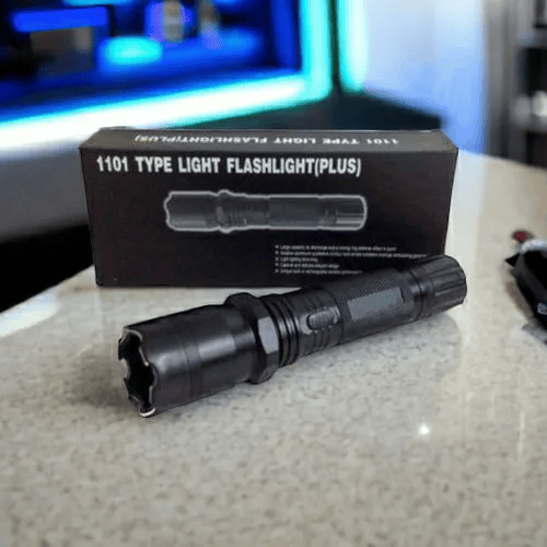 1101 Type Flashlight (Plus) Rechargeable Self-Defense Torch With Electric Shock