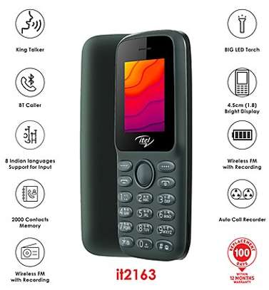 (On Offer) New itel 2163 1.8" Display Wireless FM Dual SIM Opera Mini Bright Torch Kabambe katululu button feature Phone