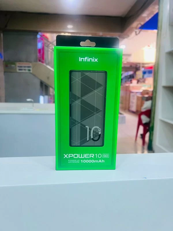 Infinix Xpower 10 Go XP10 10000mAh 12W Power Bank Slim Design, Fast Charging Powerbank LED Display Flashlight Phone Holder Portable Battery Charger For all Phones iPhone Xiaomi Huawei Samsung oppo te