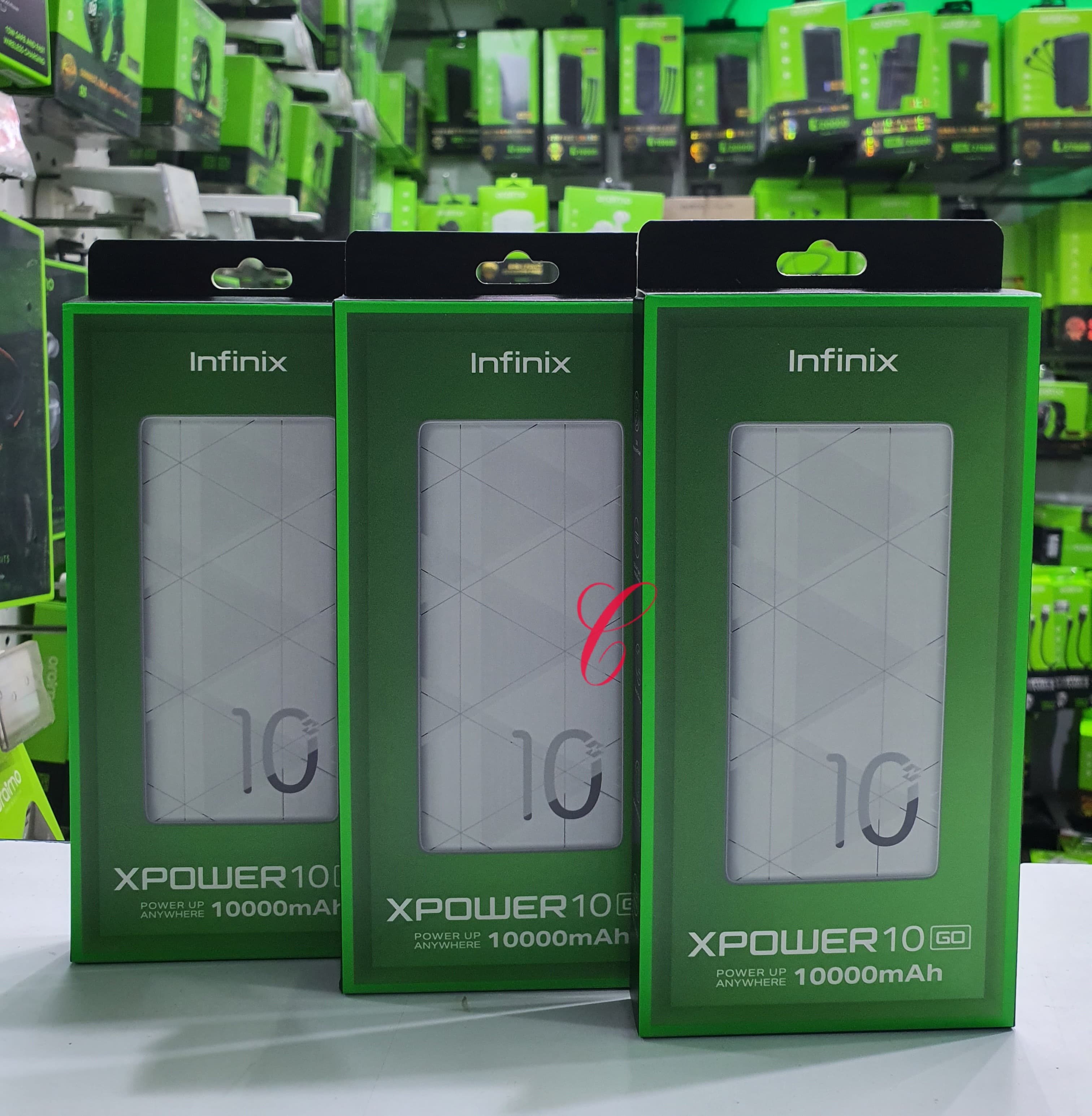 Infinix Xpower 10 Go XP10 10000mAh 12W Power Bank Slim Design, Fast Charging Powerbank LED Display Flashlight Phone Holder Portable Battery Charger For all Phones iPhone Xiaomi Huawei Samsung oppo te