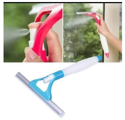 3 in 1 Double Sided Shower Squeegee with Water Sprayer, Window & Glass Cleaner 3-in-1 Double-Sided Shower Squeegee with Water Sprayer, Window & Glass Cleaner- is a multifunctional cleaning tool design