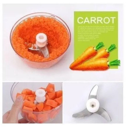 Speedy Chopper Manual Vegetable Crank Chopper | Manual Food Chopper, Eay Pull Food Processor Vegetable Chopper For Salad, Onions,Garlics, Carrots, Pesto -450ml