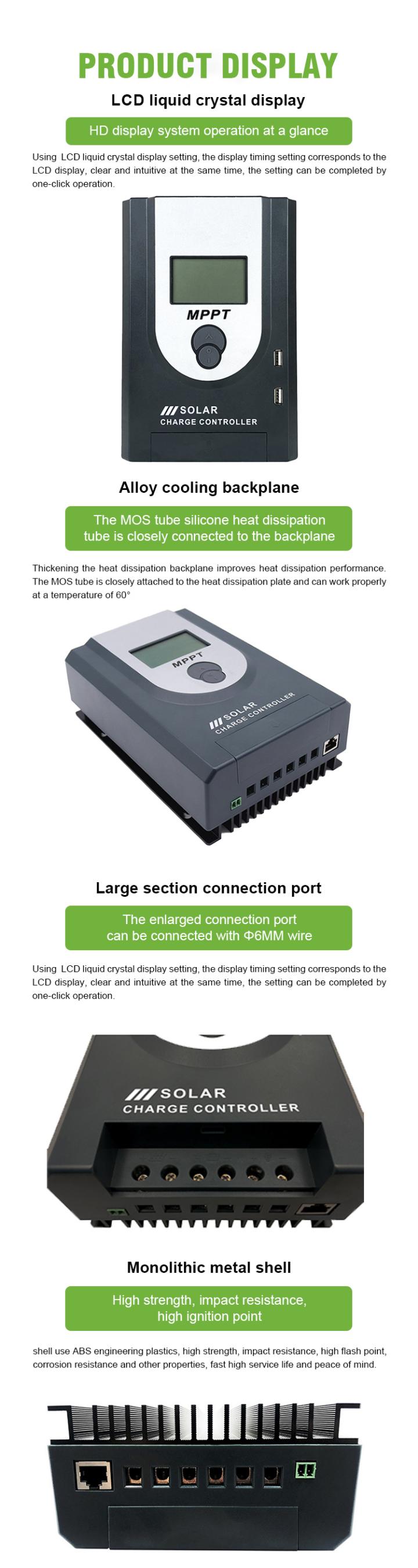 40A MPPT solar charge energy controller