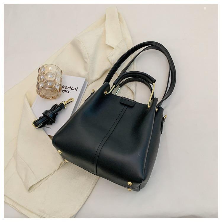 Elegant Women’s Leather Handbag – 2-in-1 Shoulder & Tote Bag – Available in 4 Colors