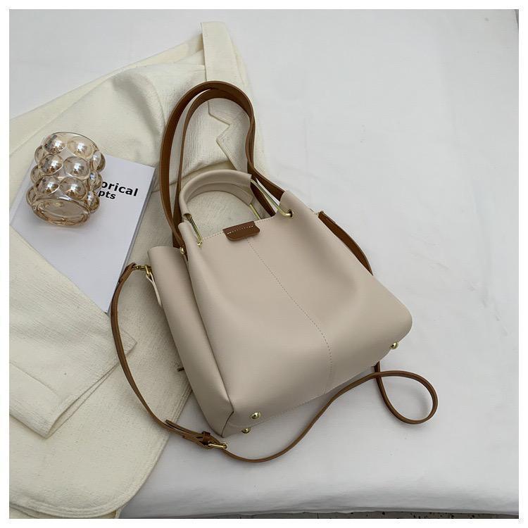 Elegant Women’s Leather Handbag – 2-in-1 Shoulder & Tote Bag – Available in 4 Colors