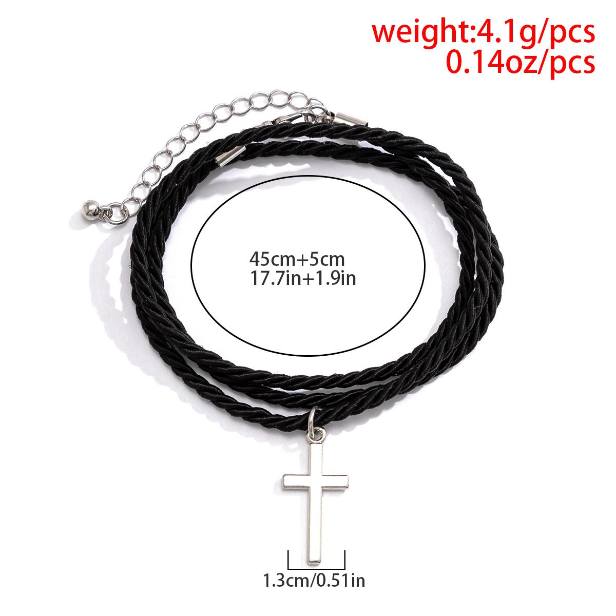 Men Multi-Layer Woven Cross Bracelet, European and American Fashionable Personalized Black Bracelets