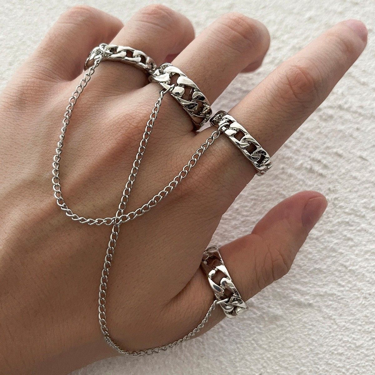 9styles Men's Retro Hip-Hop Ring Set Frog Snake Skull Cool Punk Gothic Spider Combo Rings