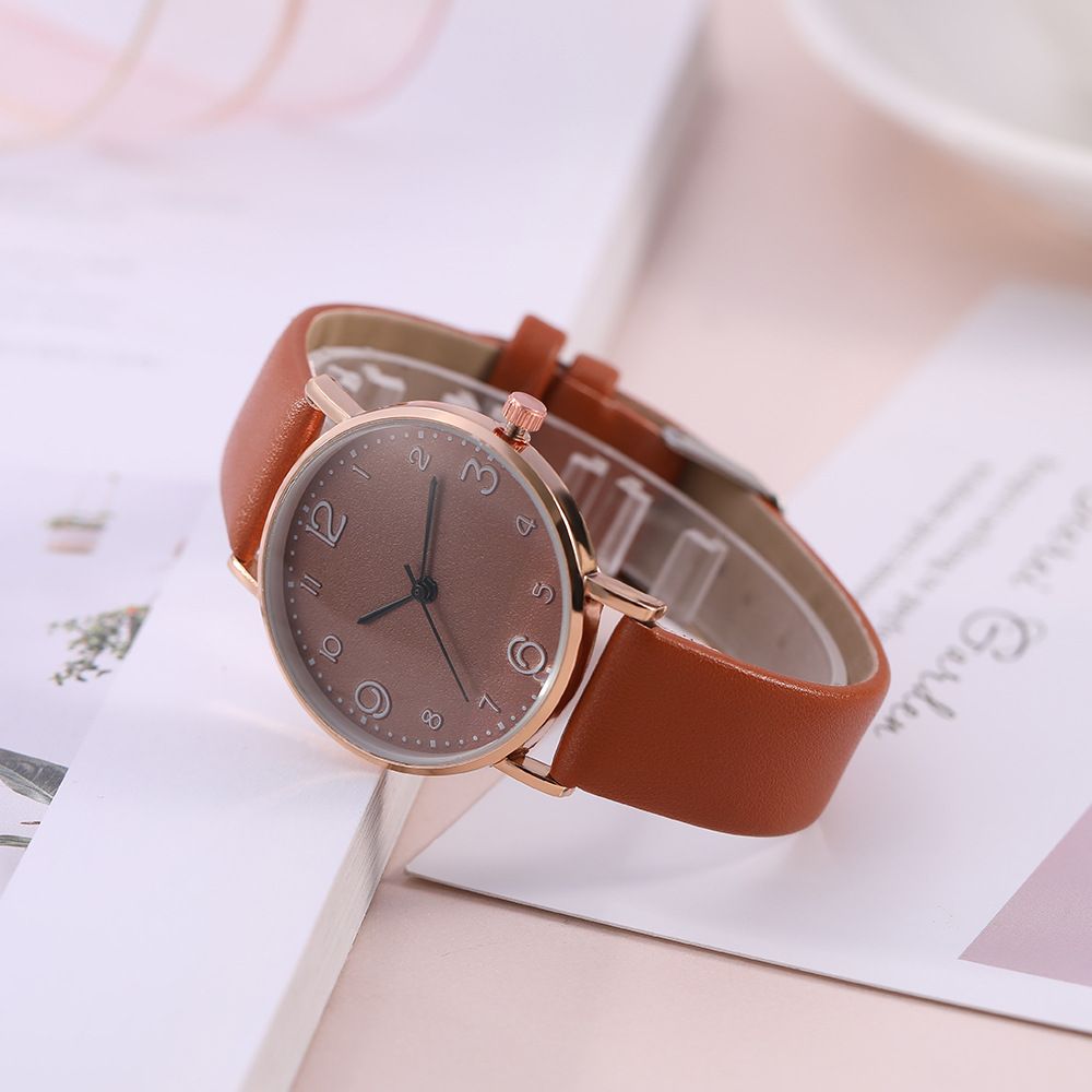 New Korean-style Fashion Minimalist Leather Belt Watch Women's Casual Student Quartz Wristwatch