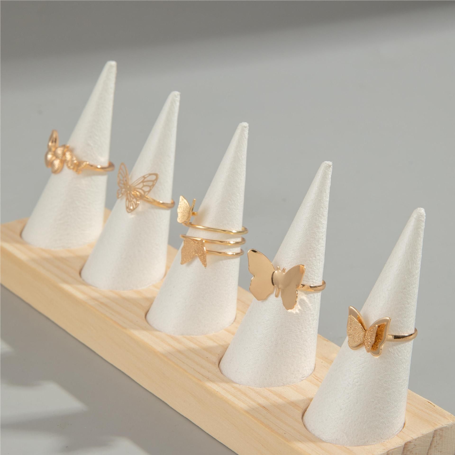10Pcs Design butterfly opening multi-joint fashion niche love ring set