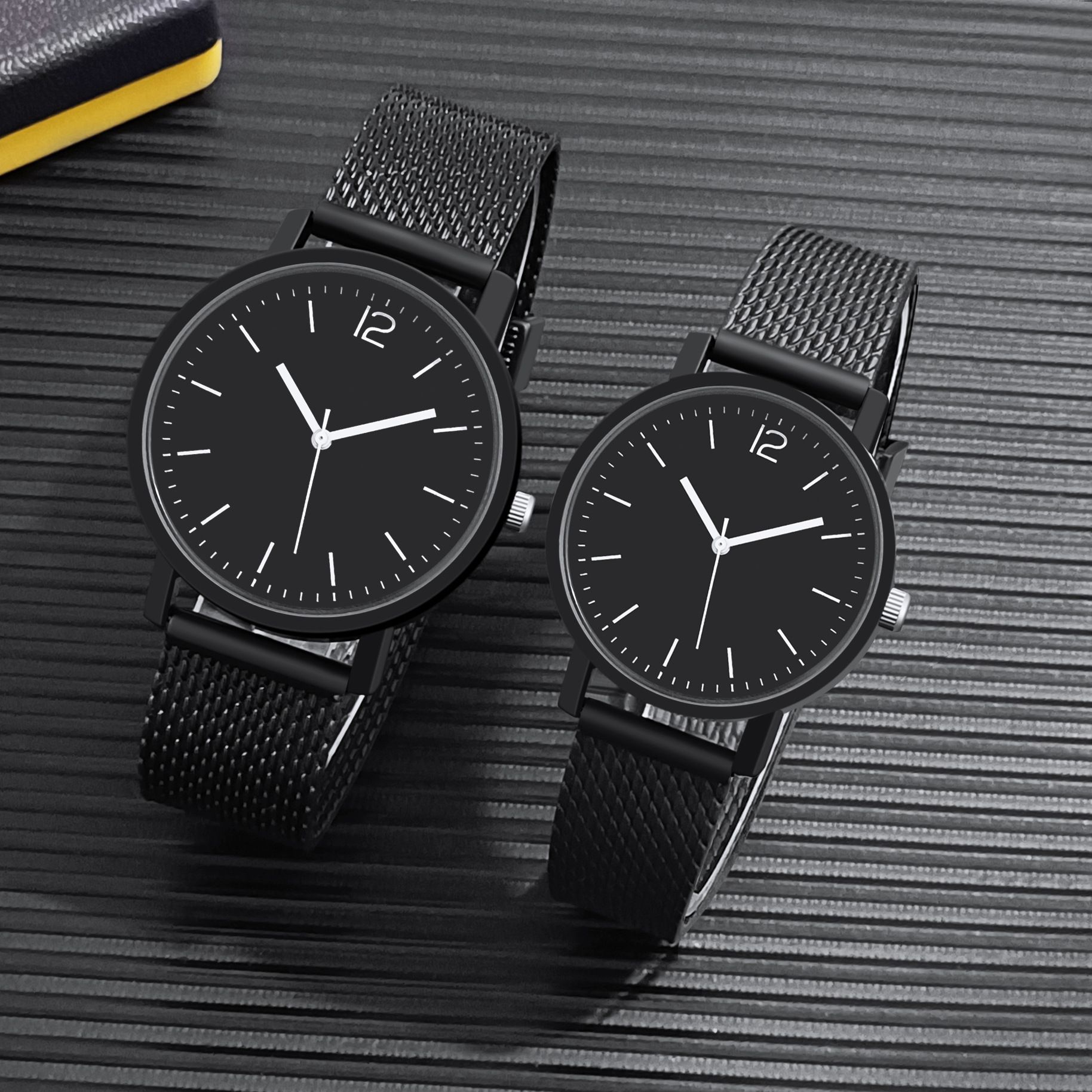 2 Pcs Simple digital couple watches for men  quartz watches  gift watches